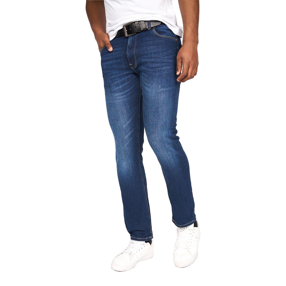 Herren Straight Leg Stone Wash Jeans