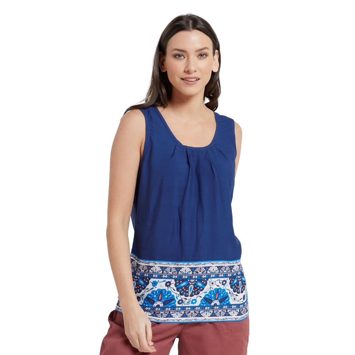 Ärmelloses Damen Tanktop mit Blumenmuster