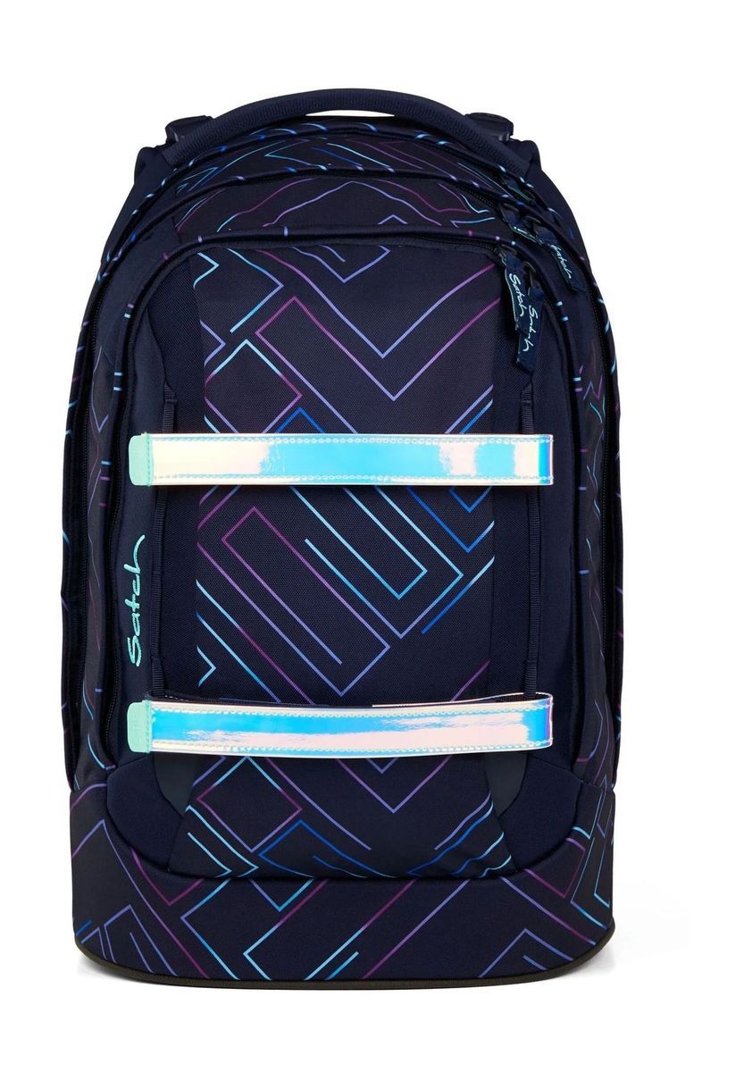 Schulrucksack mit geometrischem Muster