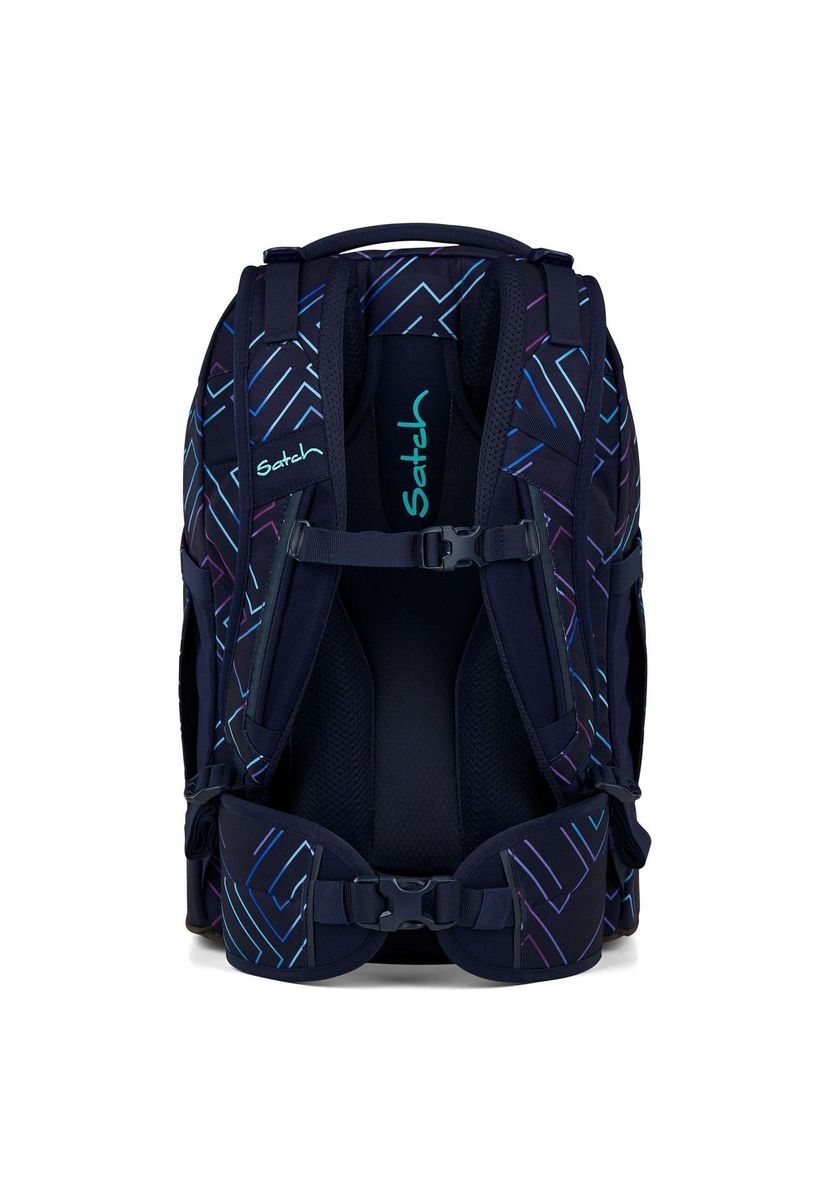 Schulrucksack mit geometrischem Muster