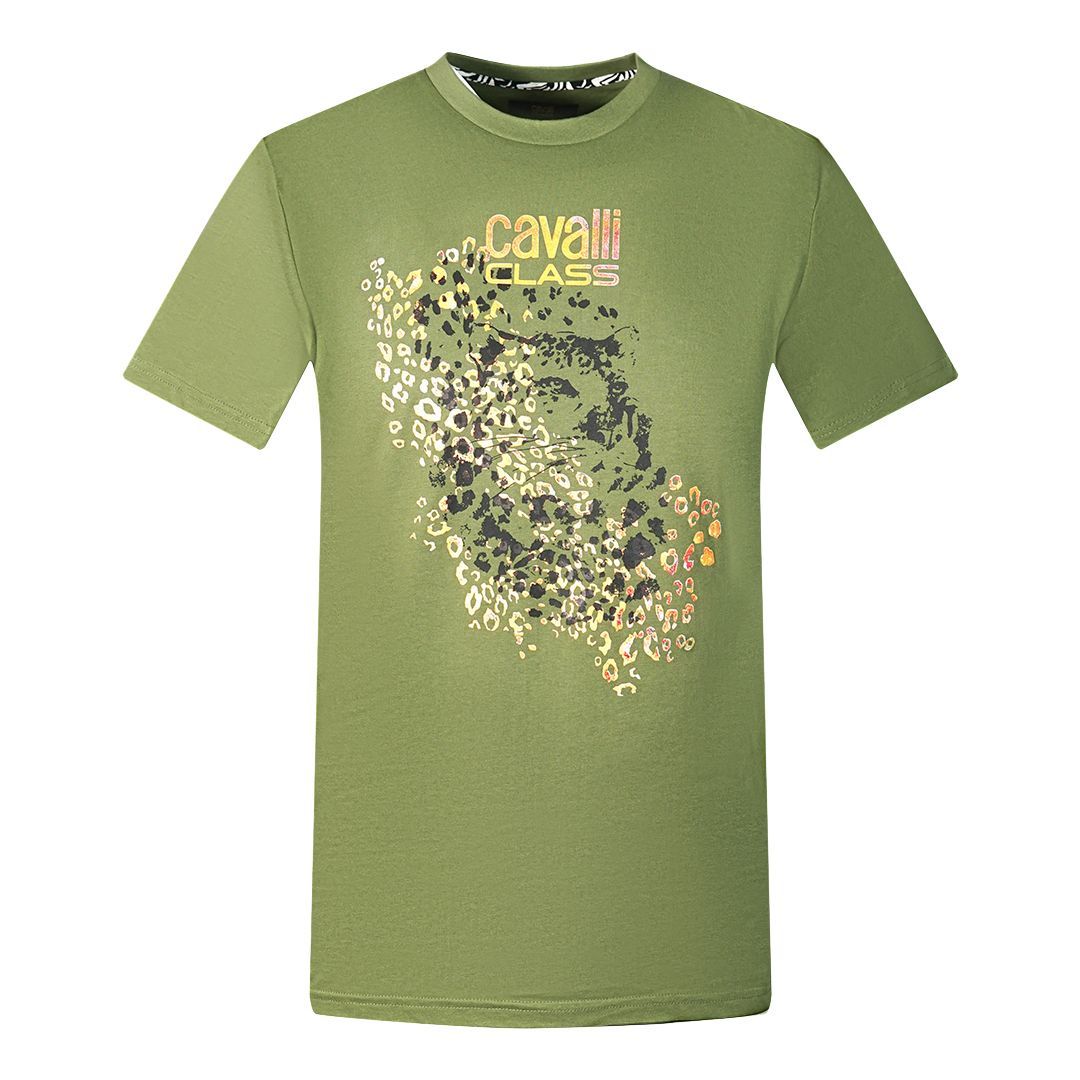 Grafik T-Shirt mit Leopardenmuster