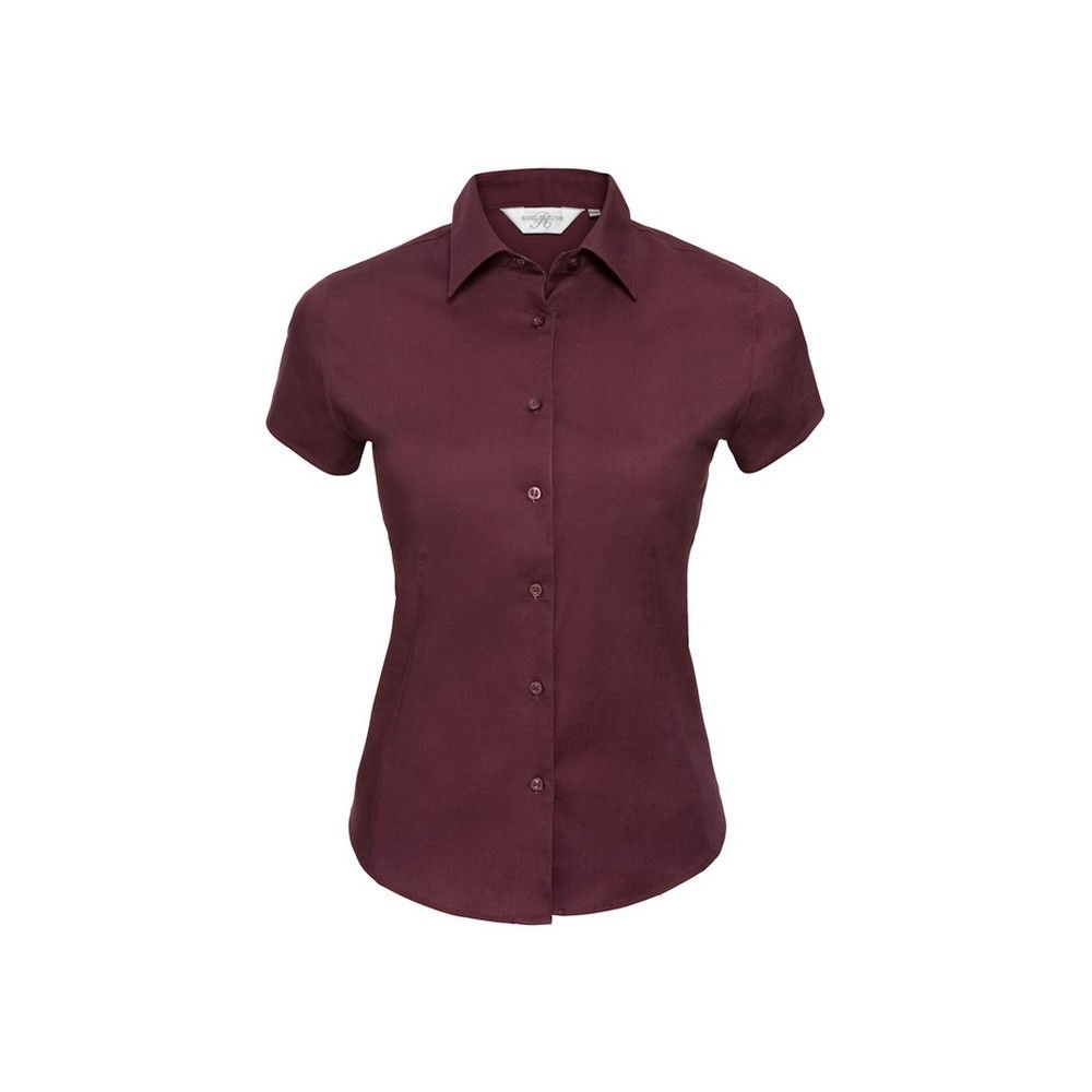 Figurbetonte Kurzarm-Stretchbluse