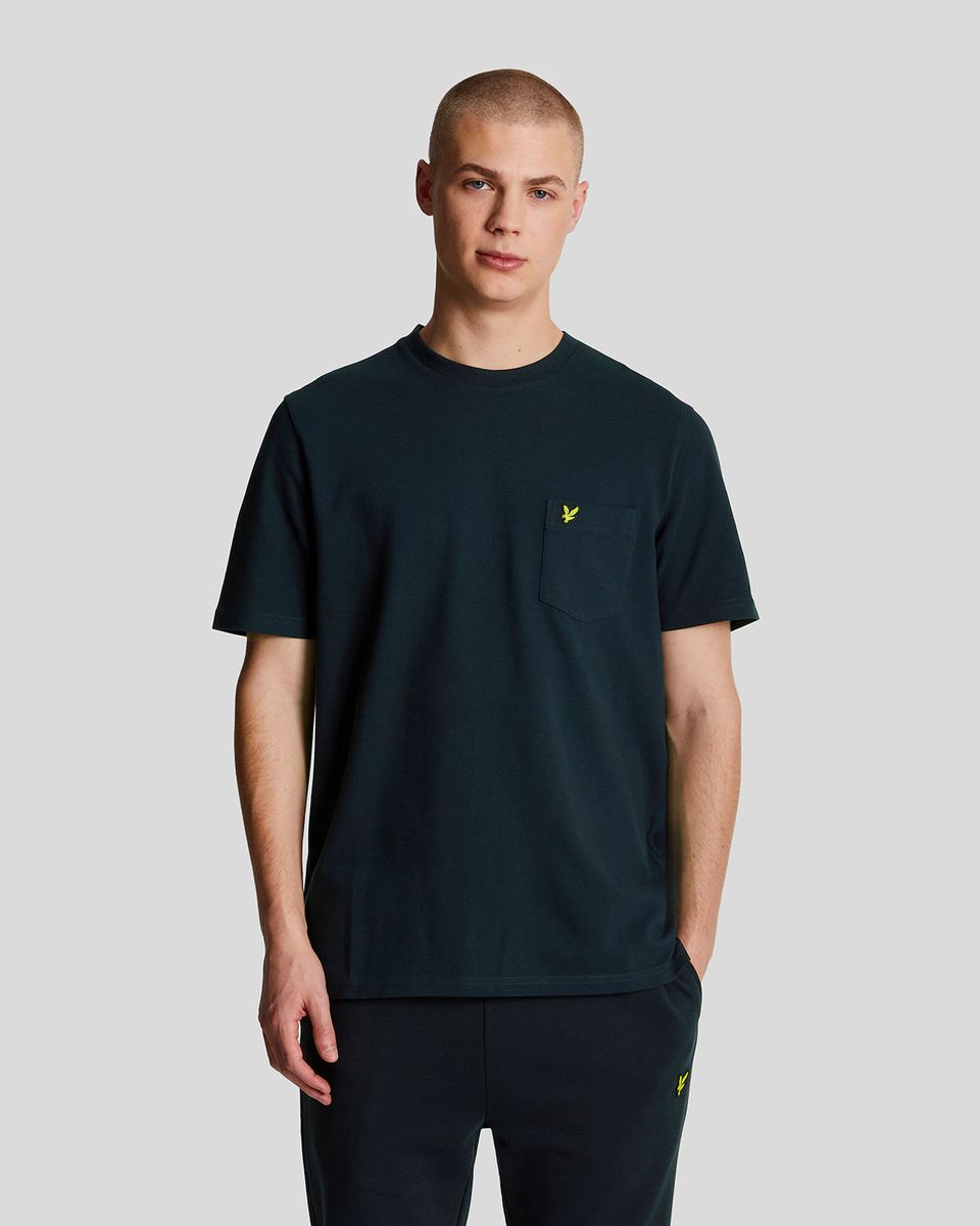Herren Klassisches Piqué T-Shirt mit Tasche