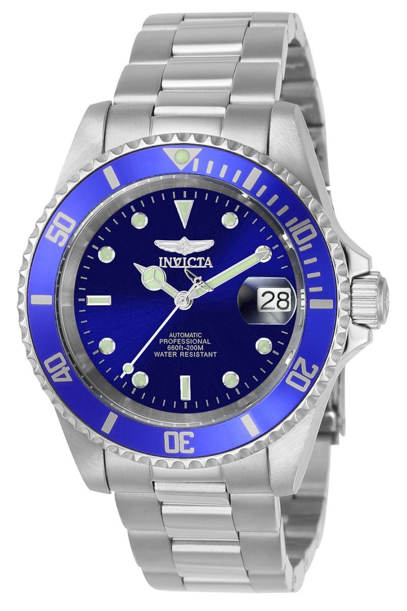 Klassische Automatikuhr Taucheruhr blaue Lünette
