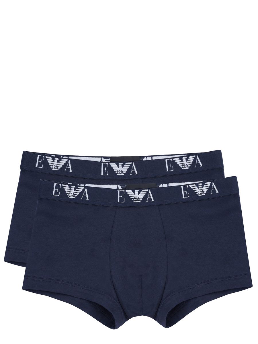 Herren-Boxershorts, einfarbig, Doppelpack