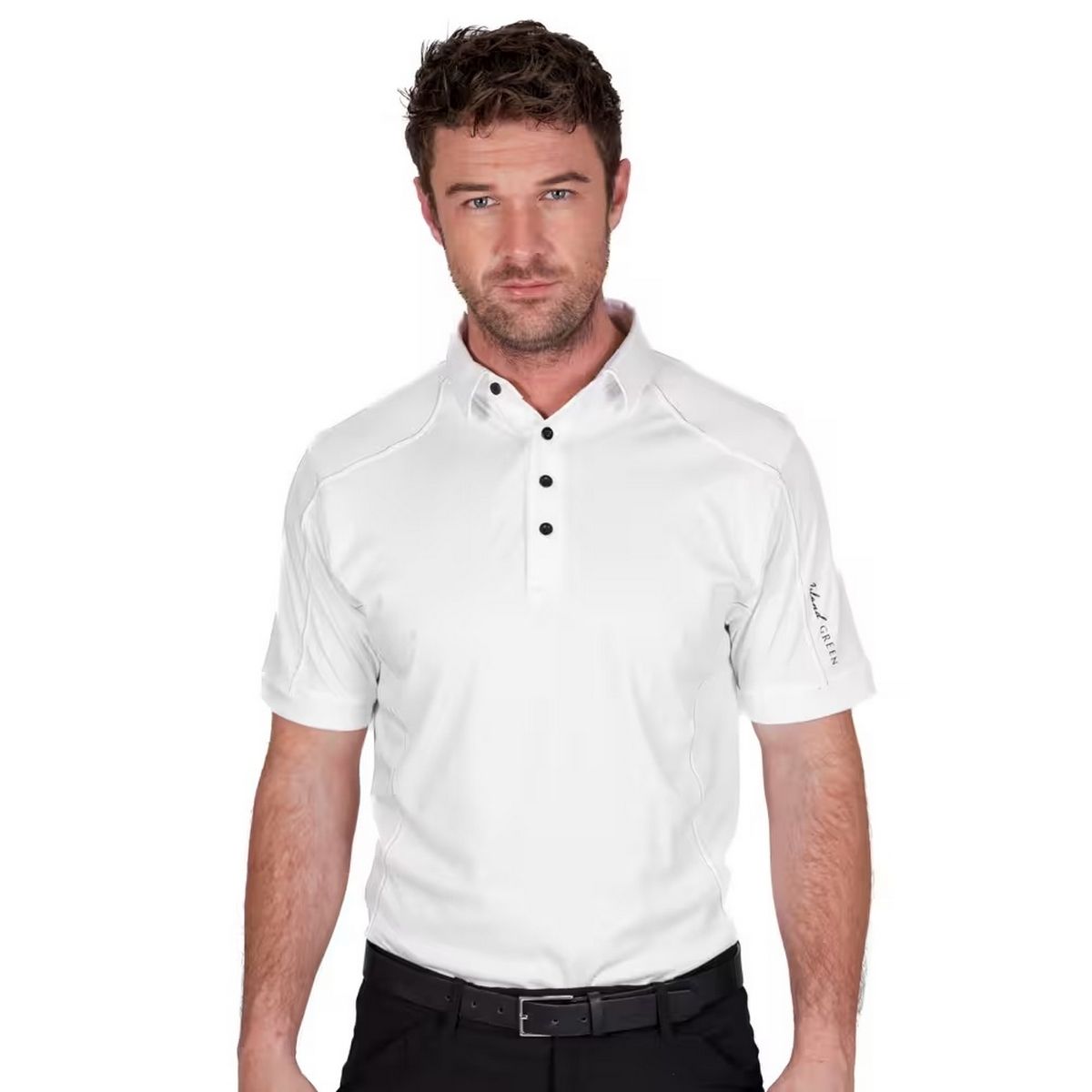 Herren Kurzarm Polohemd Uni