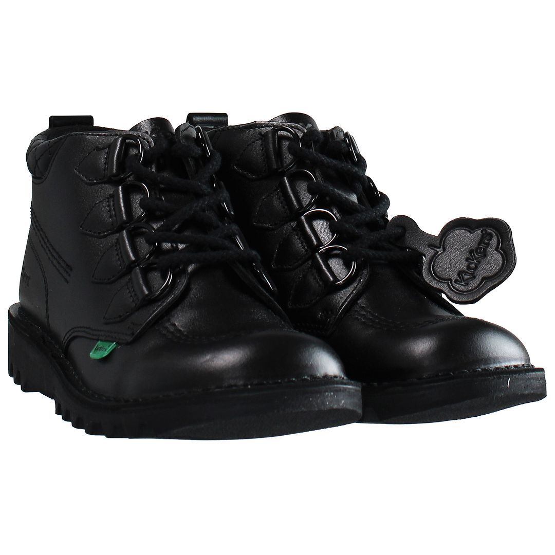 Geschnürte Ankle Boots mit Steppmuster