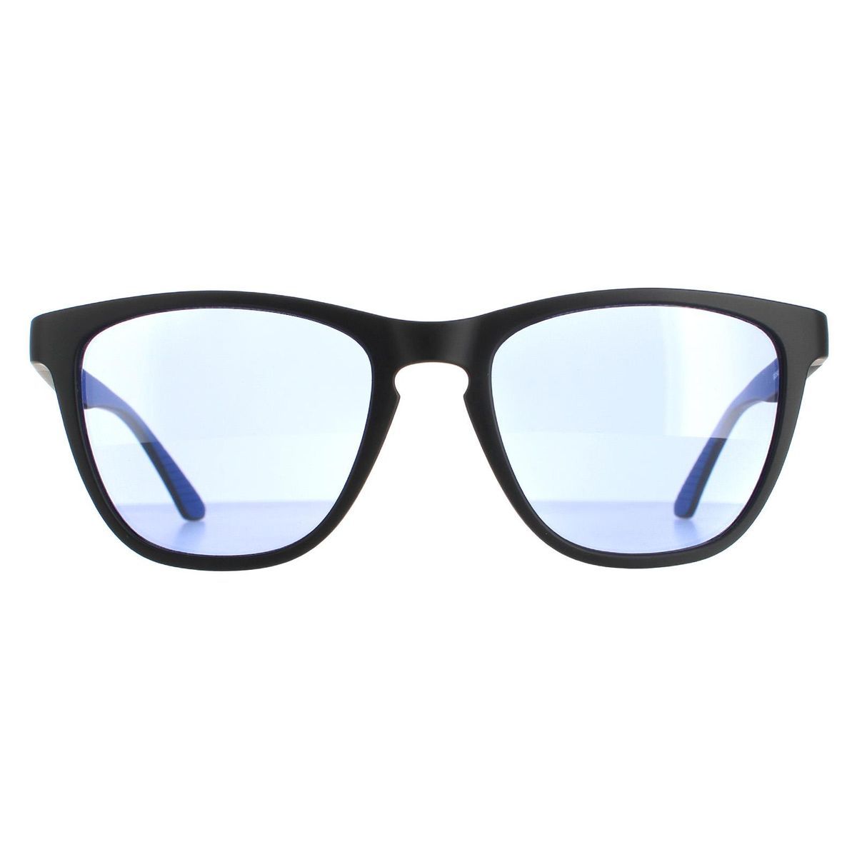 Quadratische Sonnenbrille mit blauen Gläsern