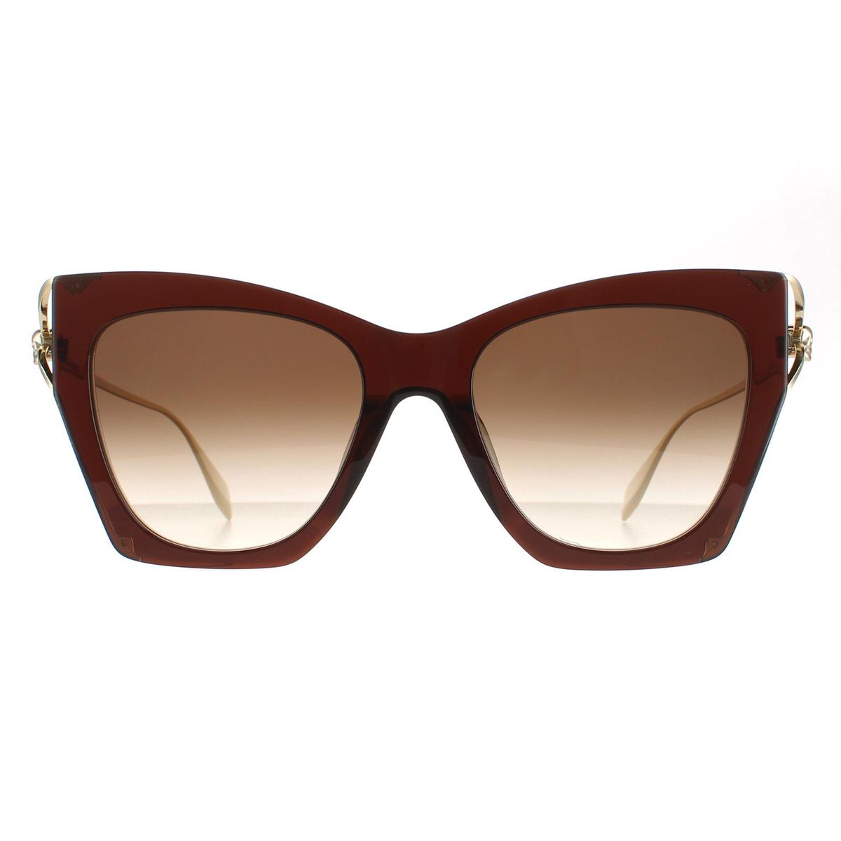 Cat-Eye-Sonnenbrille braunes Farbverlaufsglas