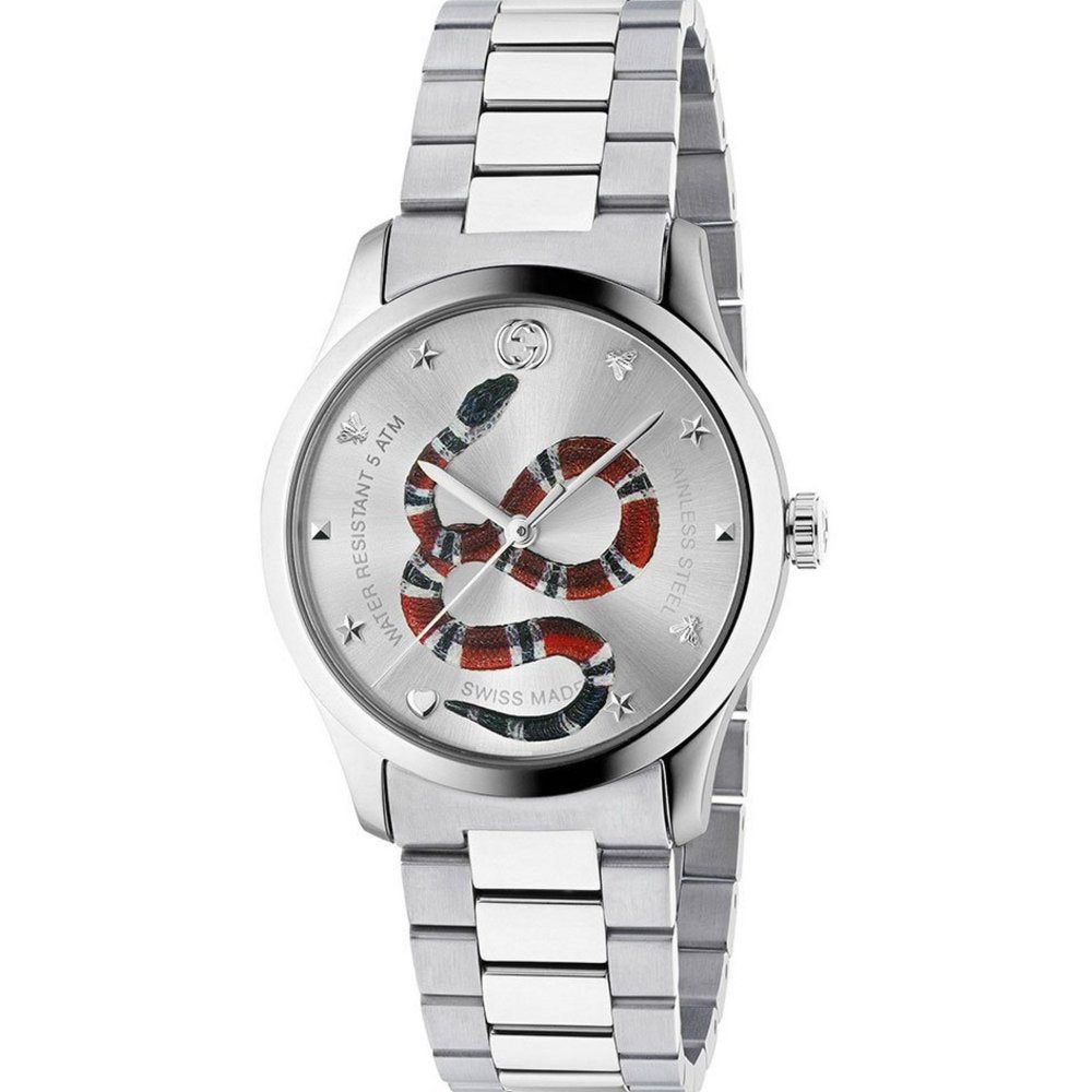 Schweizer Uhr aus silbernem Edelstahl