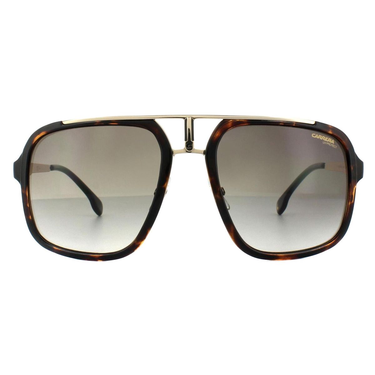 Quadratische Pilotenbrille mit Metallsteg
