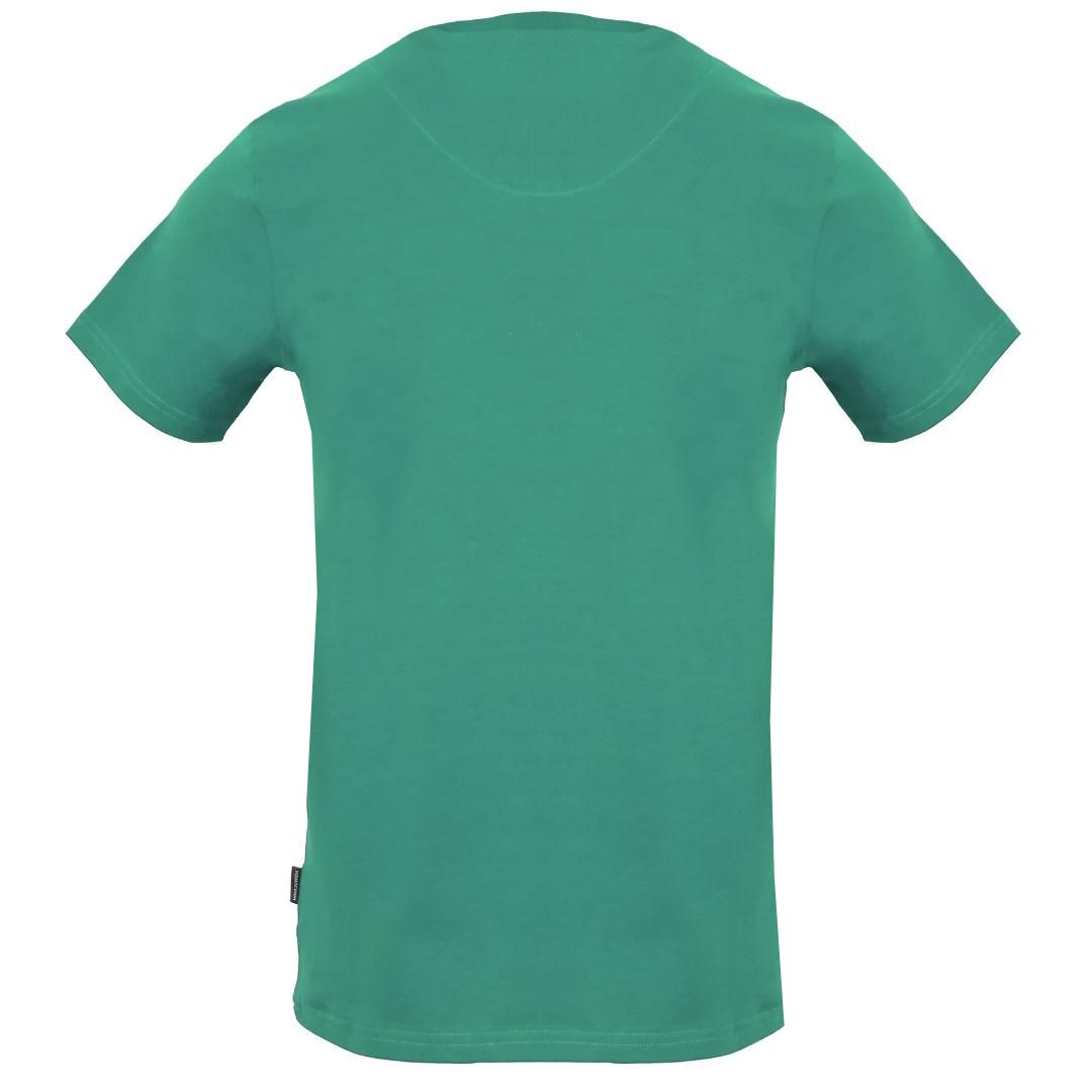 T-Shirt mit vertikalem Logo-Schriftzug