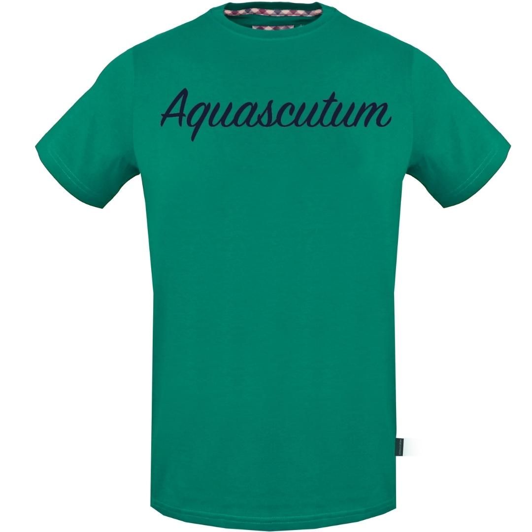 T-Shirt mit vertikalem Logo-Schriftzug