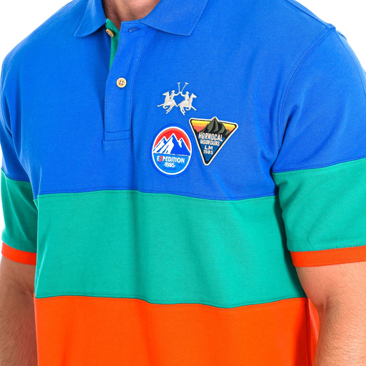 Poloshirt mit gestickten Badges