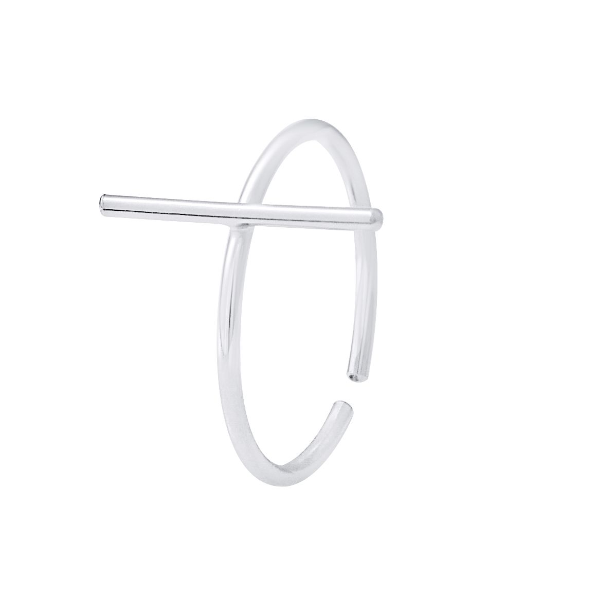 Minimalistischer Sterling Silber Clip Ring