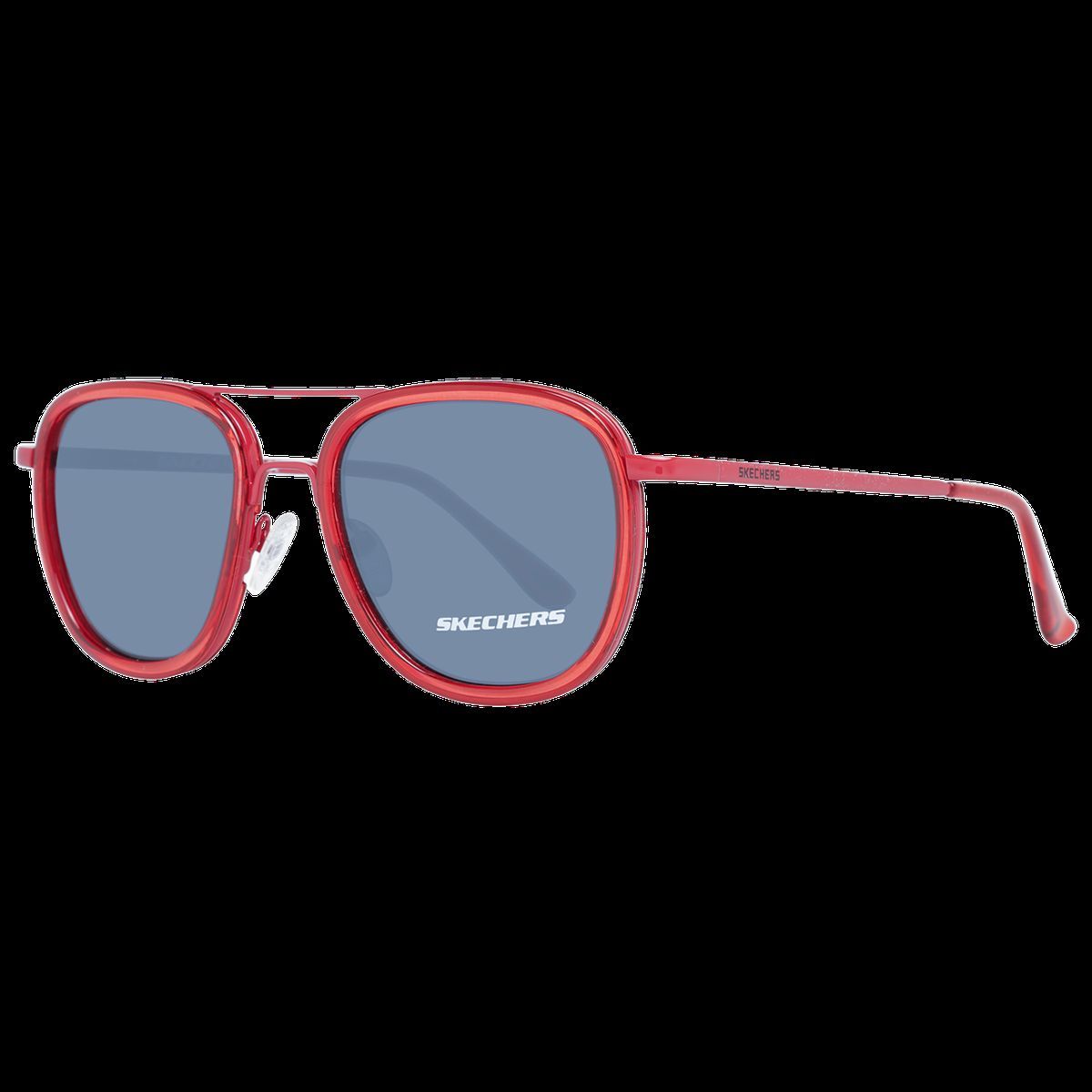 Rote Pilotenbrille mit grauen Gläsern