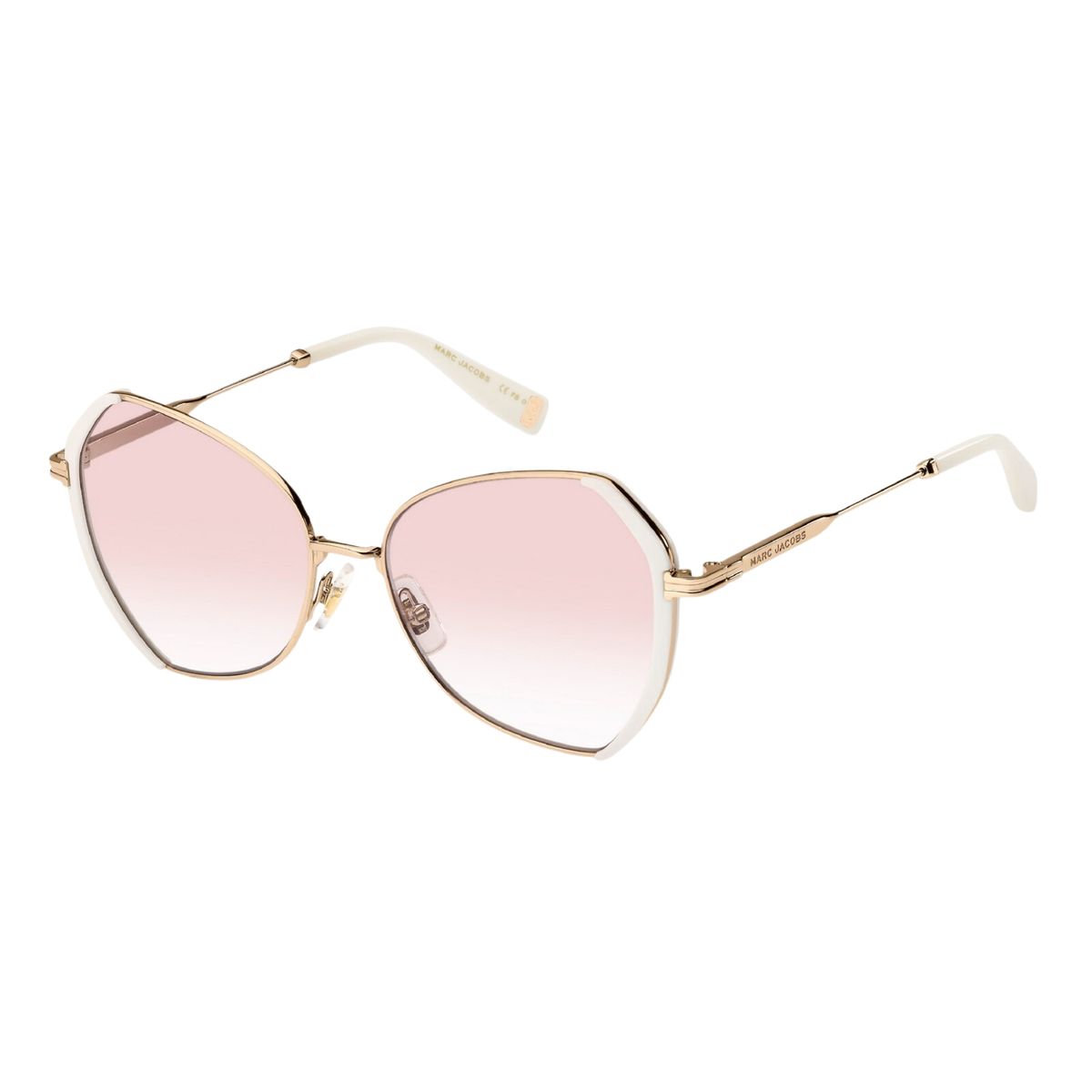 Geometrische goldfarbene Sonnenbrille