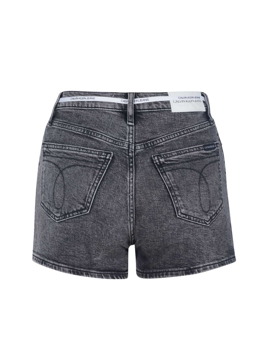 High-Rise Denim-Shorts in Acid-Wash