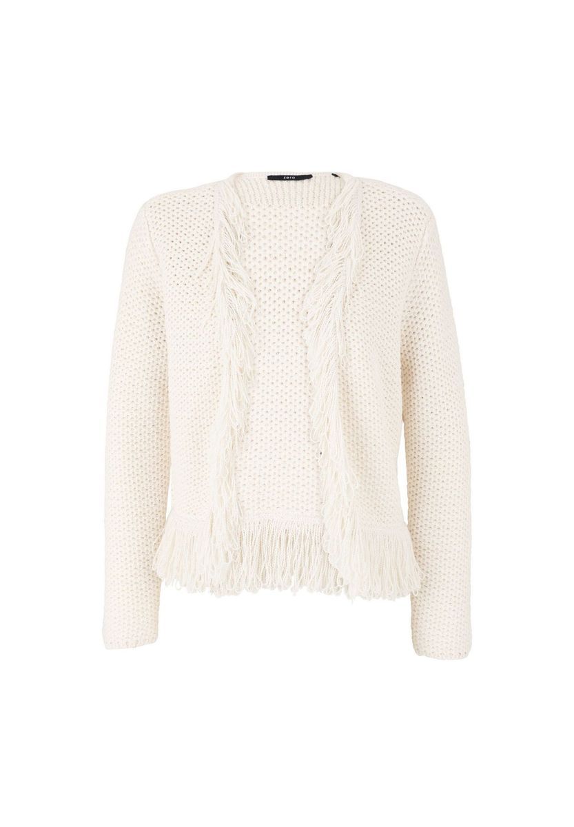 Strickjacke mit Fransen