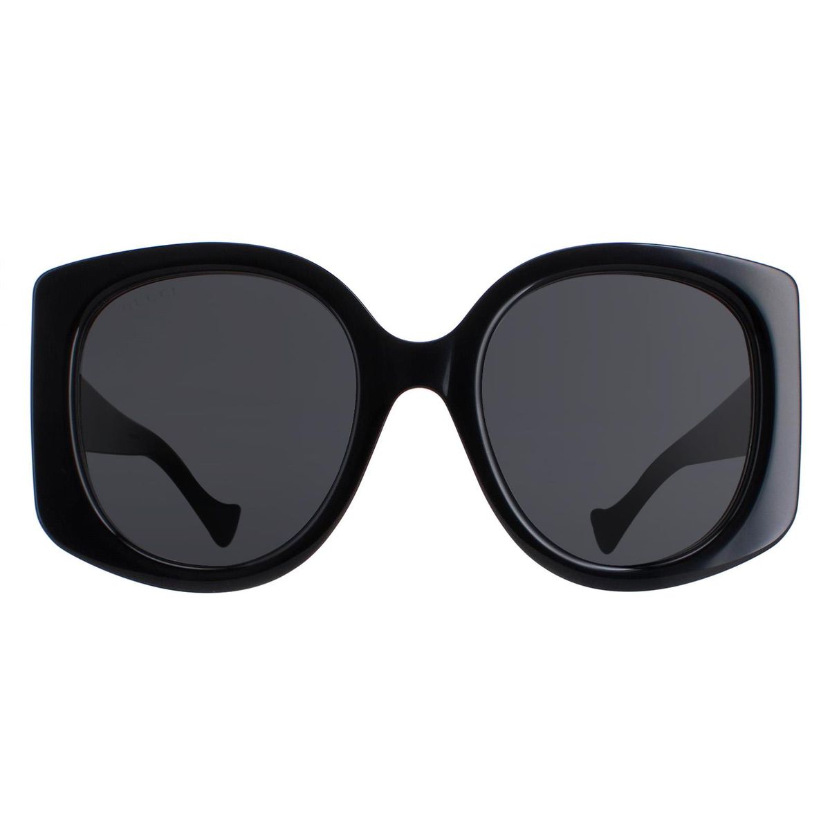 Übergroße Runde Schwarze Sonnenbrille