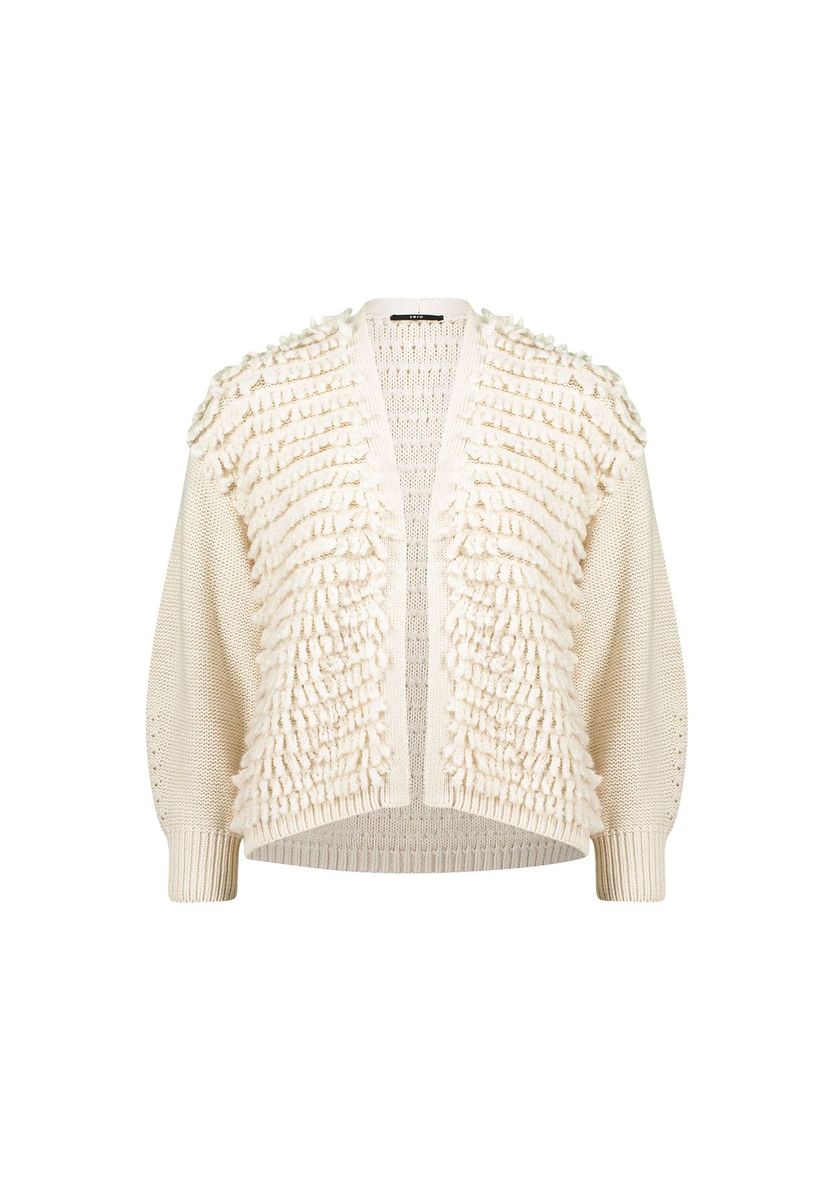 Offene Strickjacke mit Textur