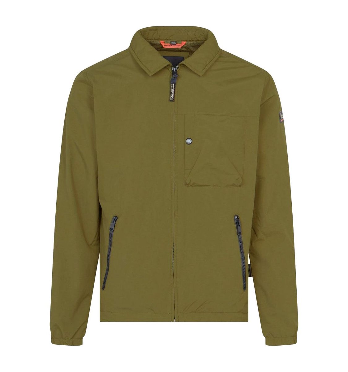 Olivgrüne Jacke mit Reißverschluss