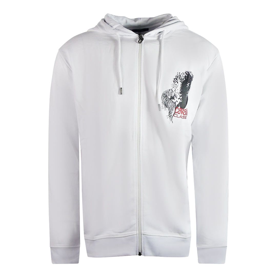 Kapuzenpullover mit Grafikprint und Reissverschluss