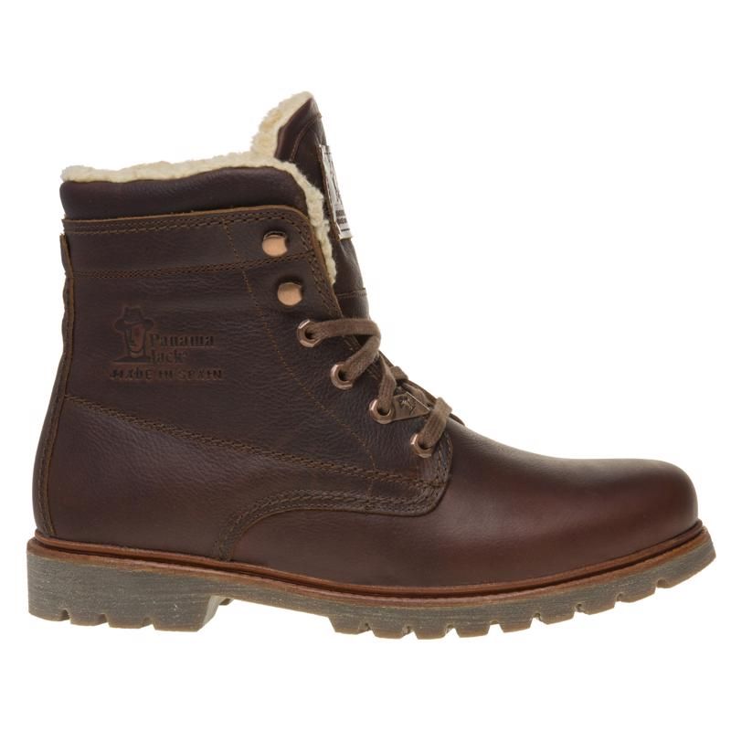 Gewachste Leder-Aviator-Stiefel mit Fleecefutter