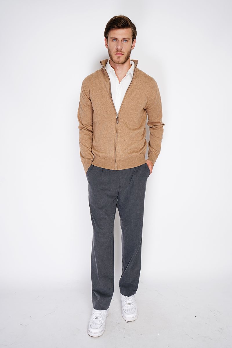 Herren Strickjacke mit Reißverschluss