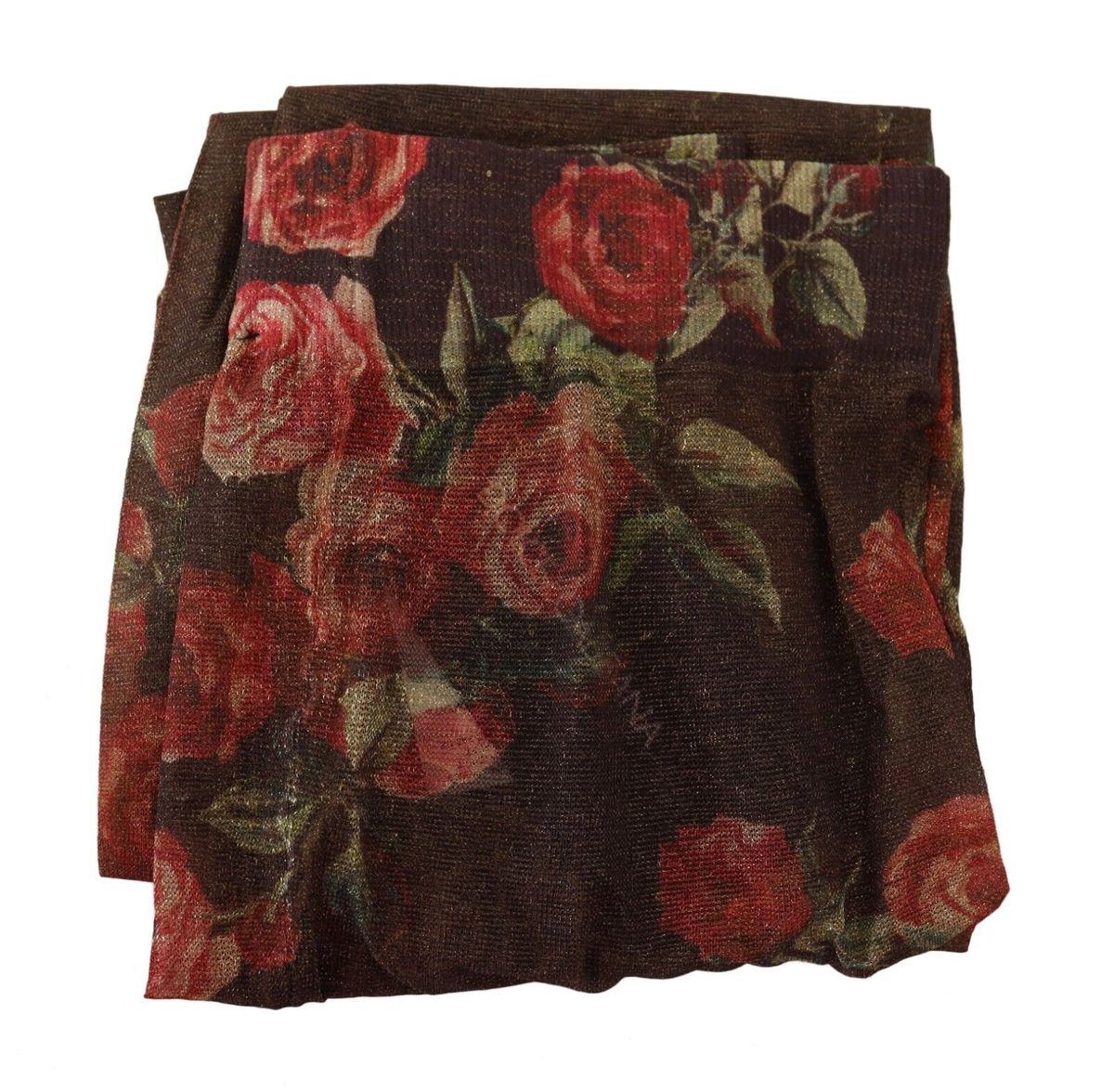Elegante Micro-Mesh-Strumpfhose mit Rosenmuster