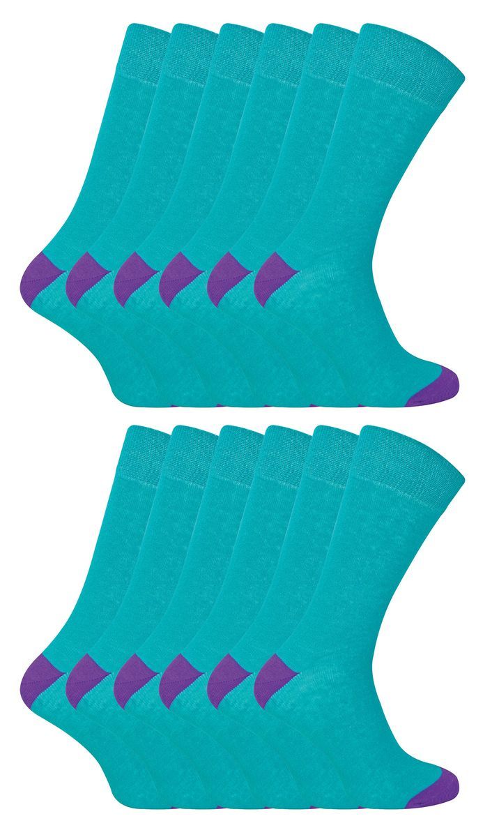 Herren Crew Socken Kontrast Ferse Zehe
