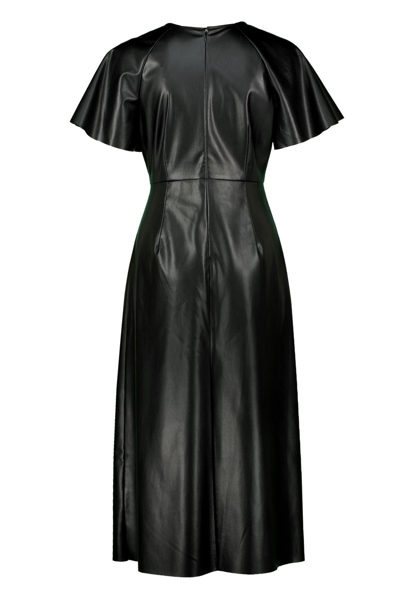 Elegantes Midikleid aus Kunstleder