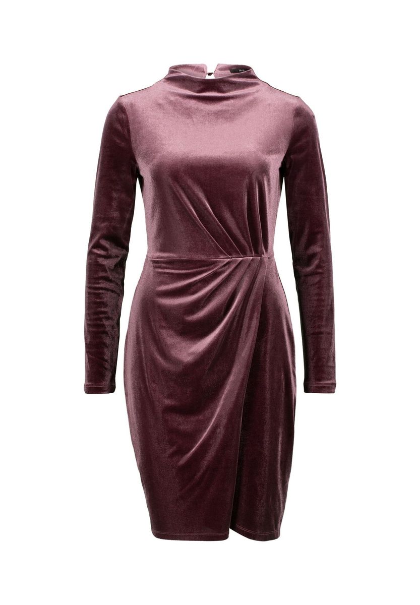 Elegantes Samtkleid mit Stehkragen