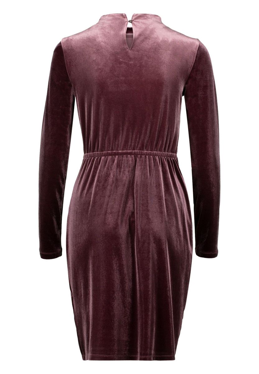 Elegantes Samtkleid mit Stehkragen