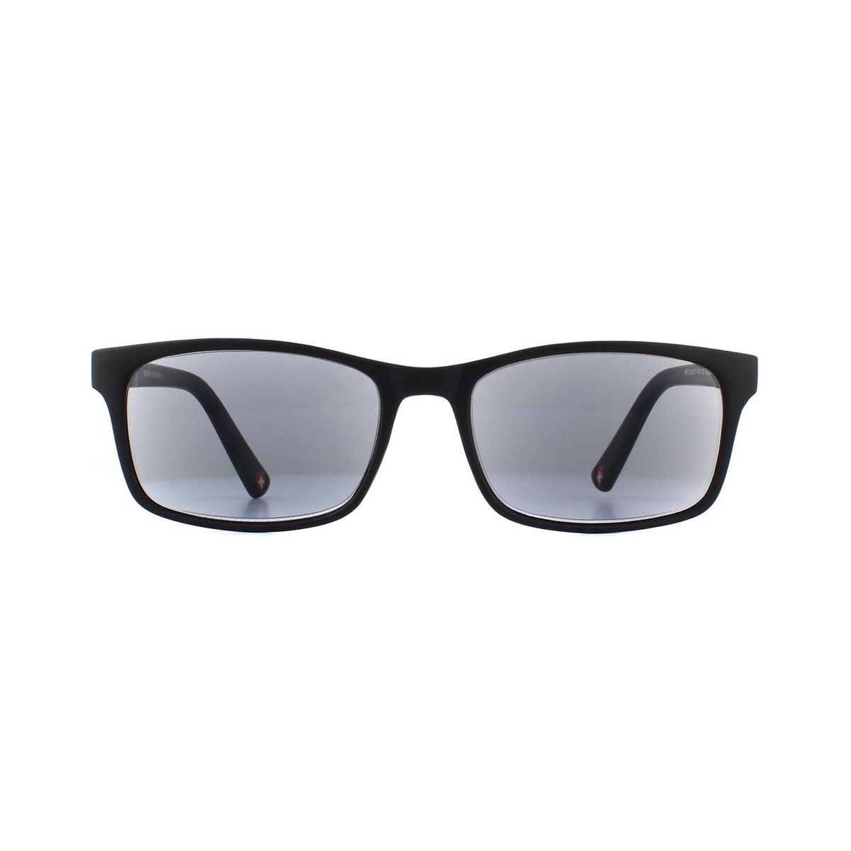 Rechteckige Unisex-Lesebrille Schwarz