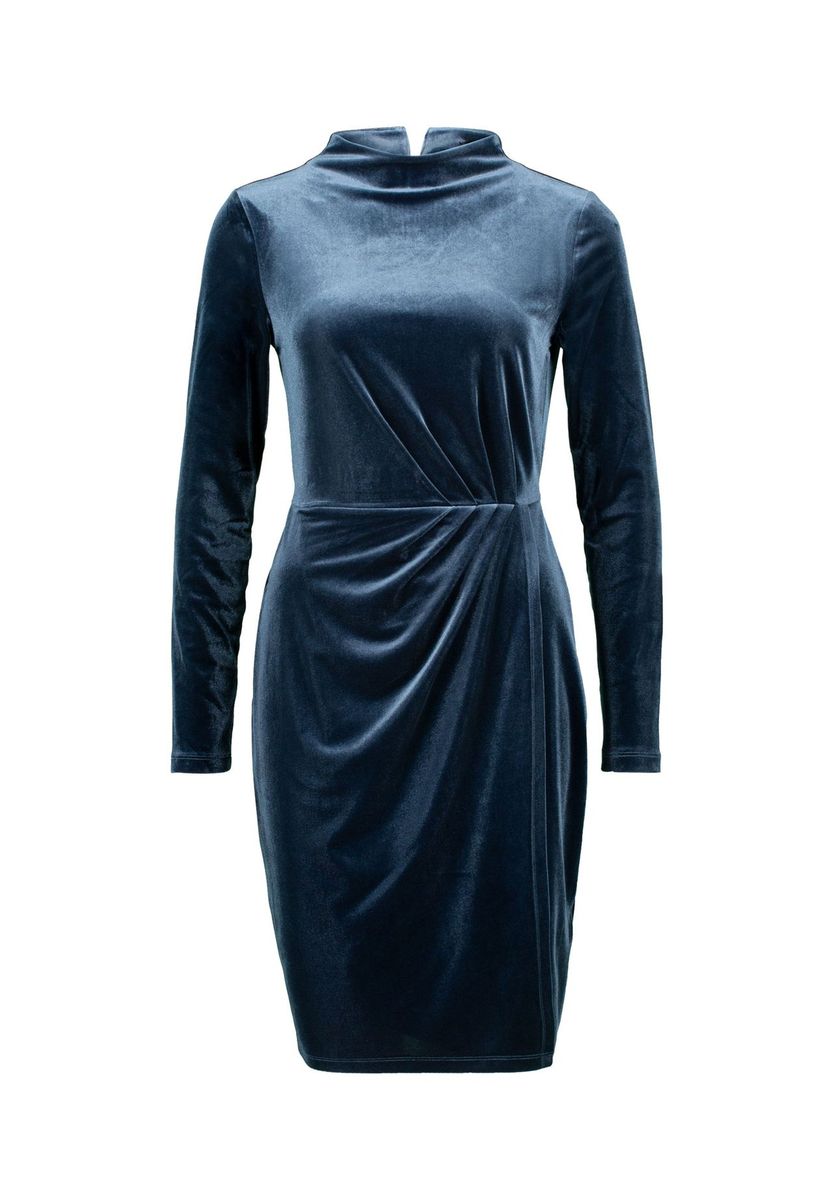 Elegantes, drapiertes Samtkleid