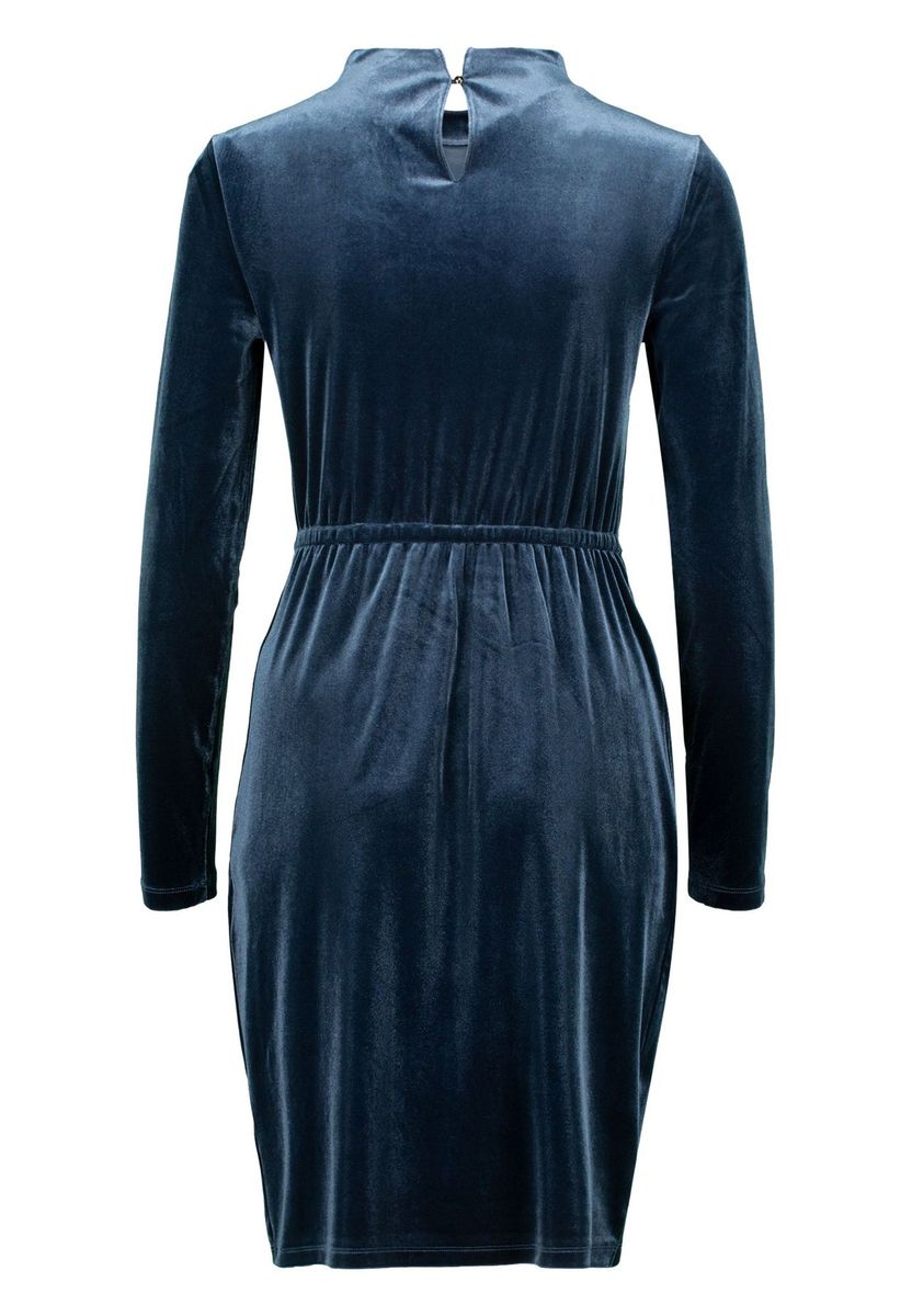 Elegantes, drapiertes Samtkleid