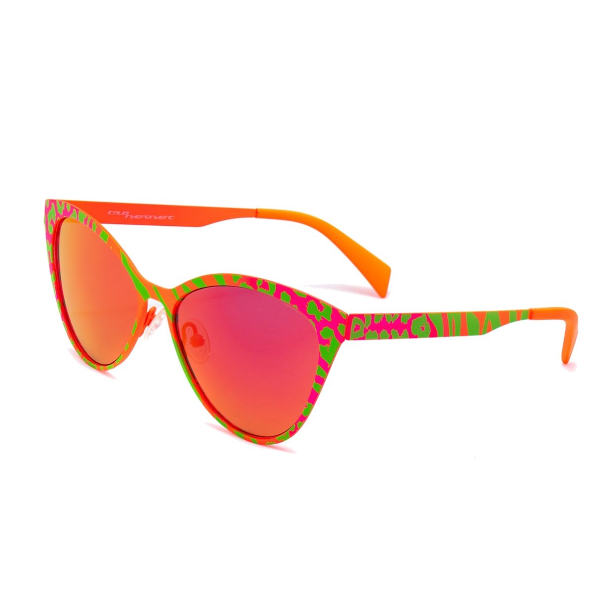 Cat-Eye Sonnenbrille mit Musterrahmen