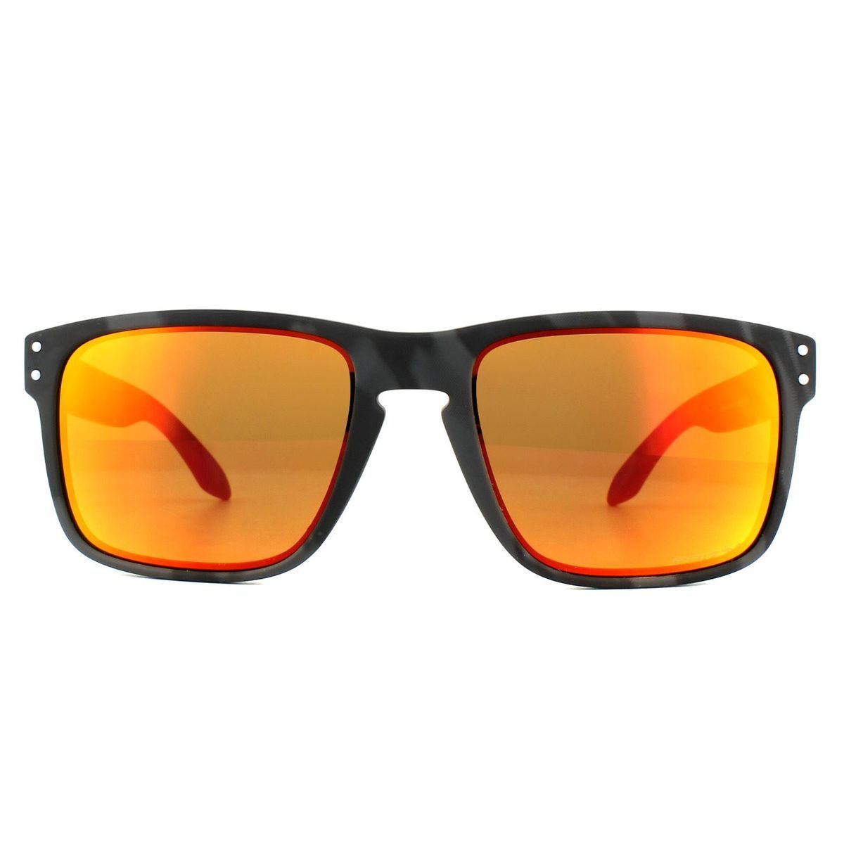 Sonnenbrille mit quadratischem Rahmen und orangefarbenen Gläsern