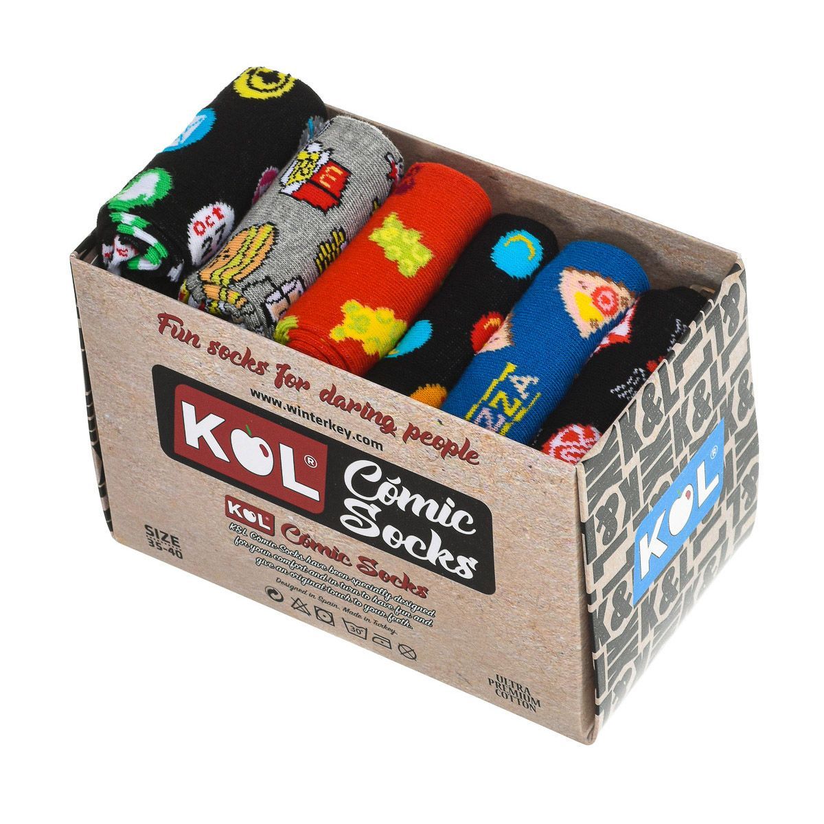 Lustiges Comic-Themen Socken-Set