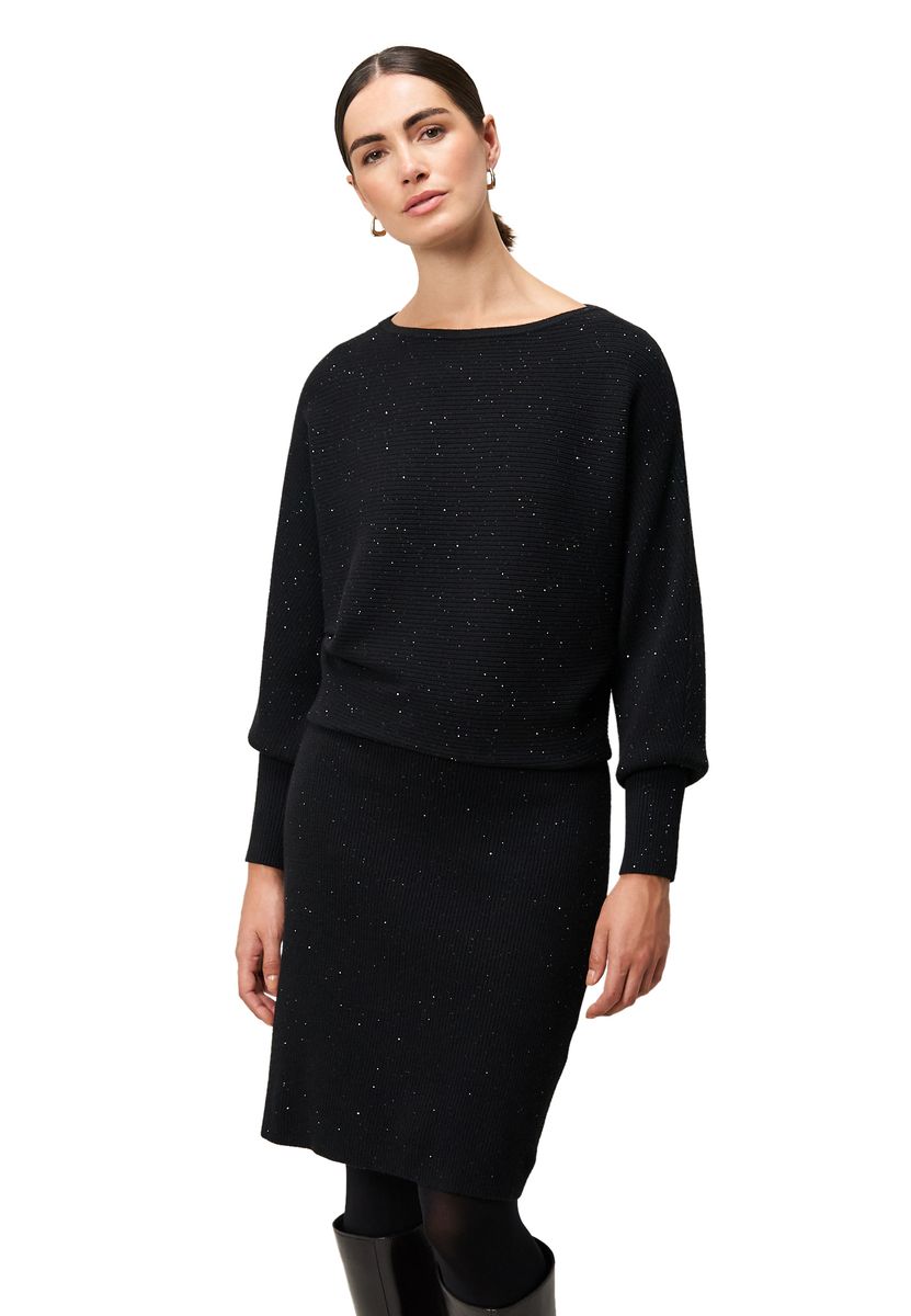 Elegantes Glitzer Strick Minikleid