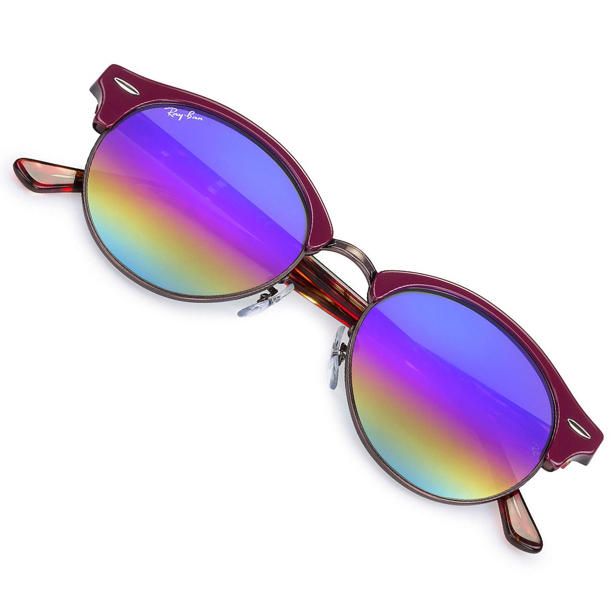 Clubround Sonnenbrille mit verspiegelten Gläsern