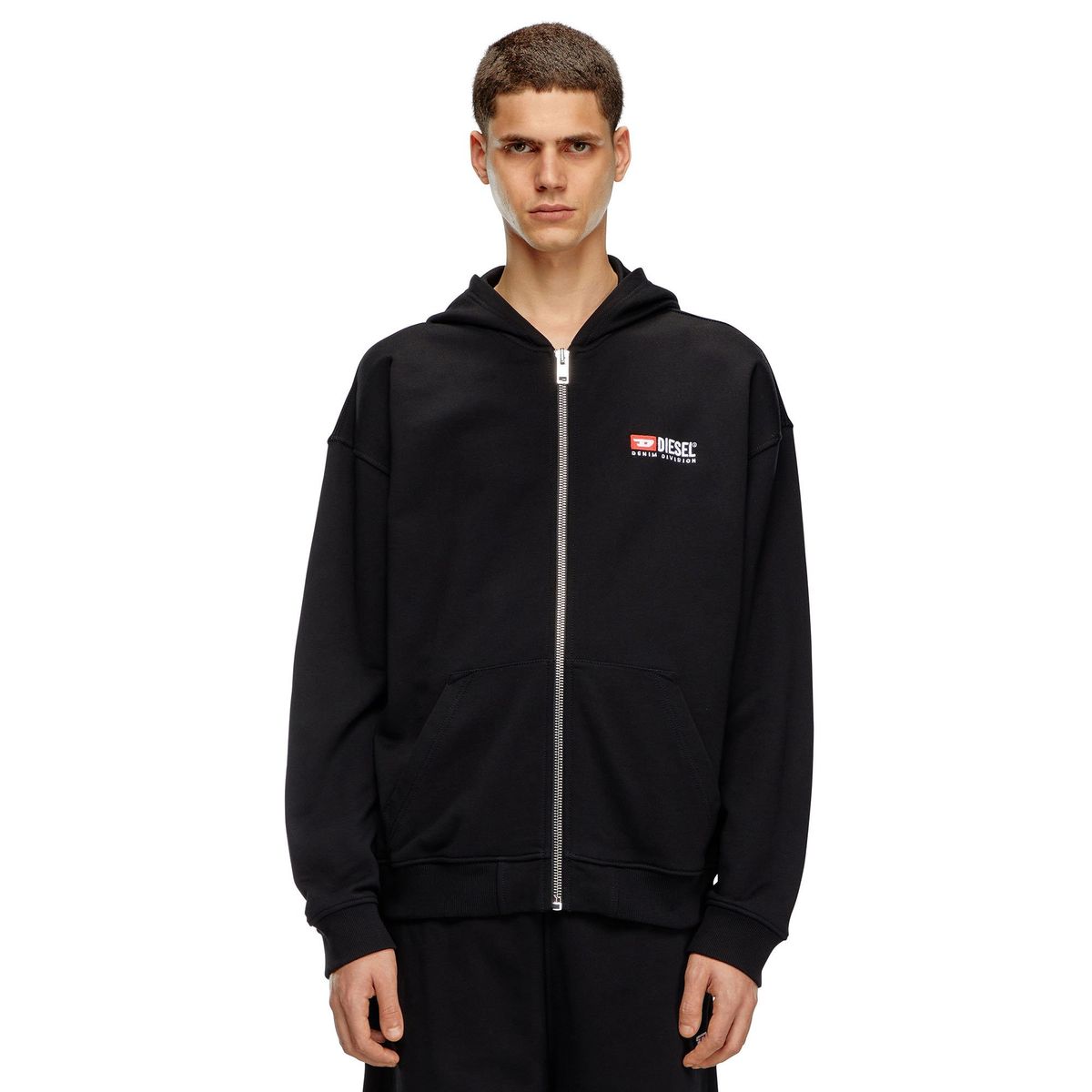 Zip-Hoodie mit Logo-Detail