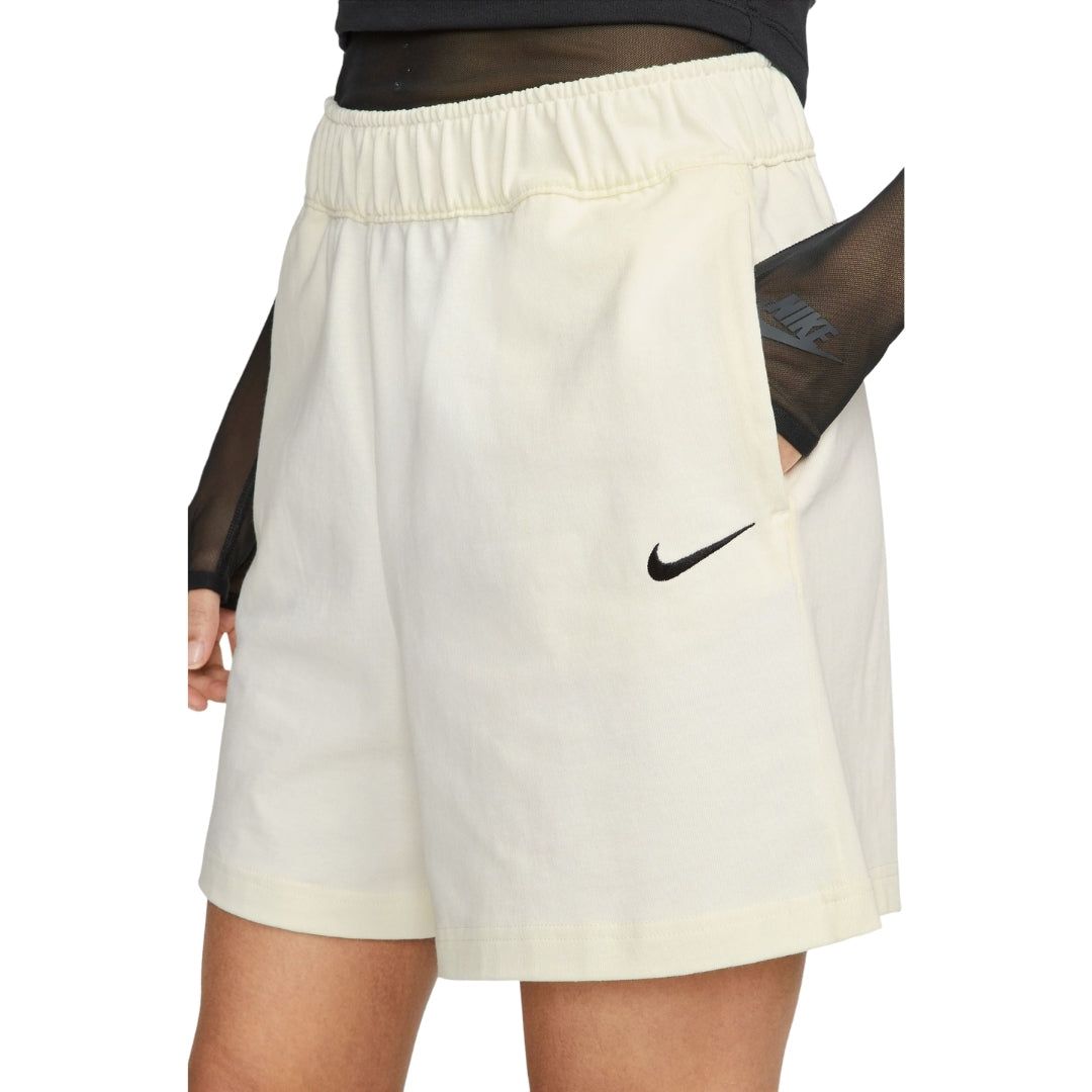 Locker sitzende Jersey-Shorts mit hohem Bund