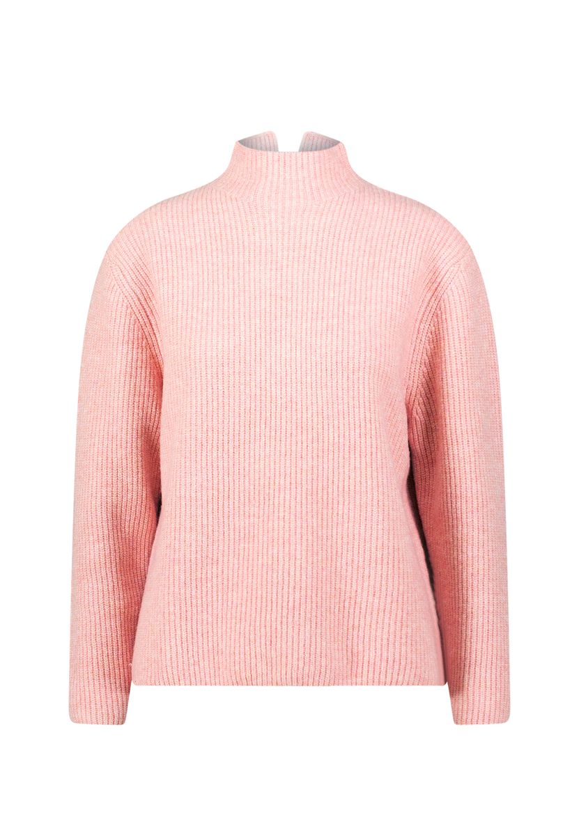 zero Strickpullover mit Stehkragen, rosa, 36