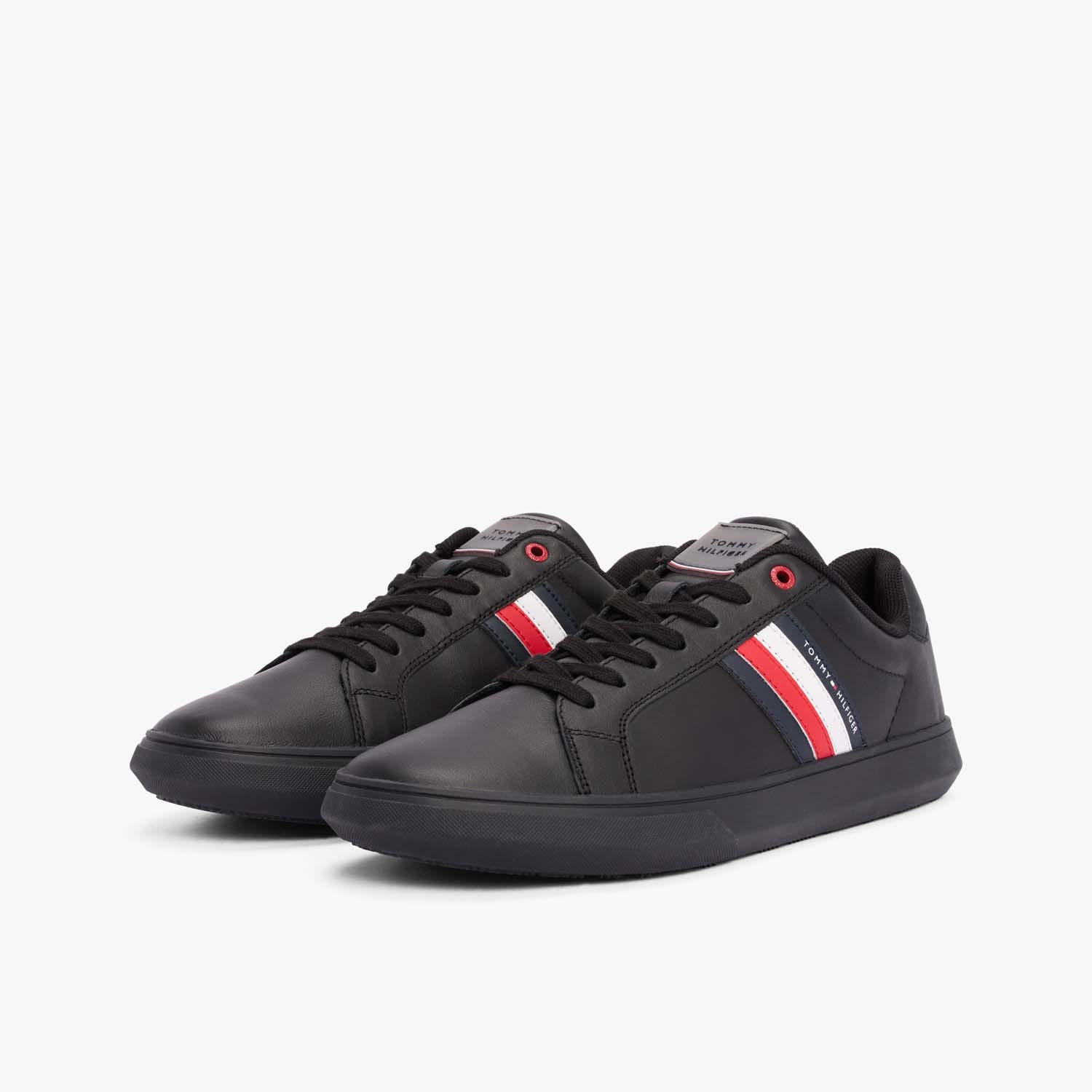 Leder-Cupsole-Sneaker mit Signature-Band