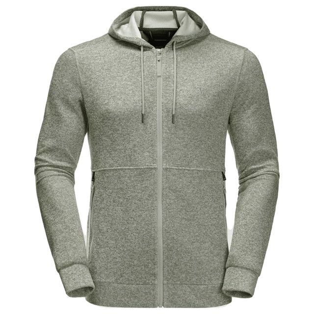 Herren Strickjacke mit Kapuze und durchgehendem Reißverschluss