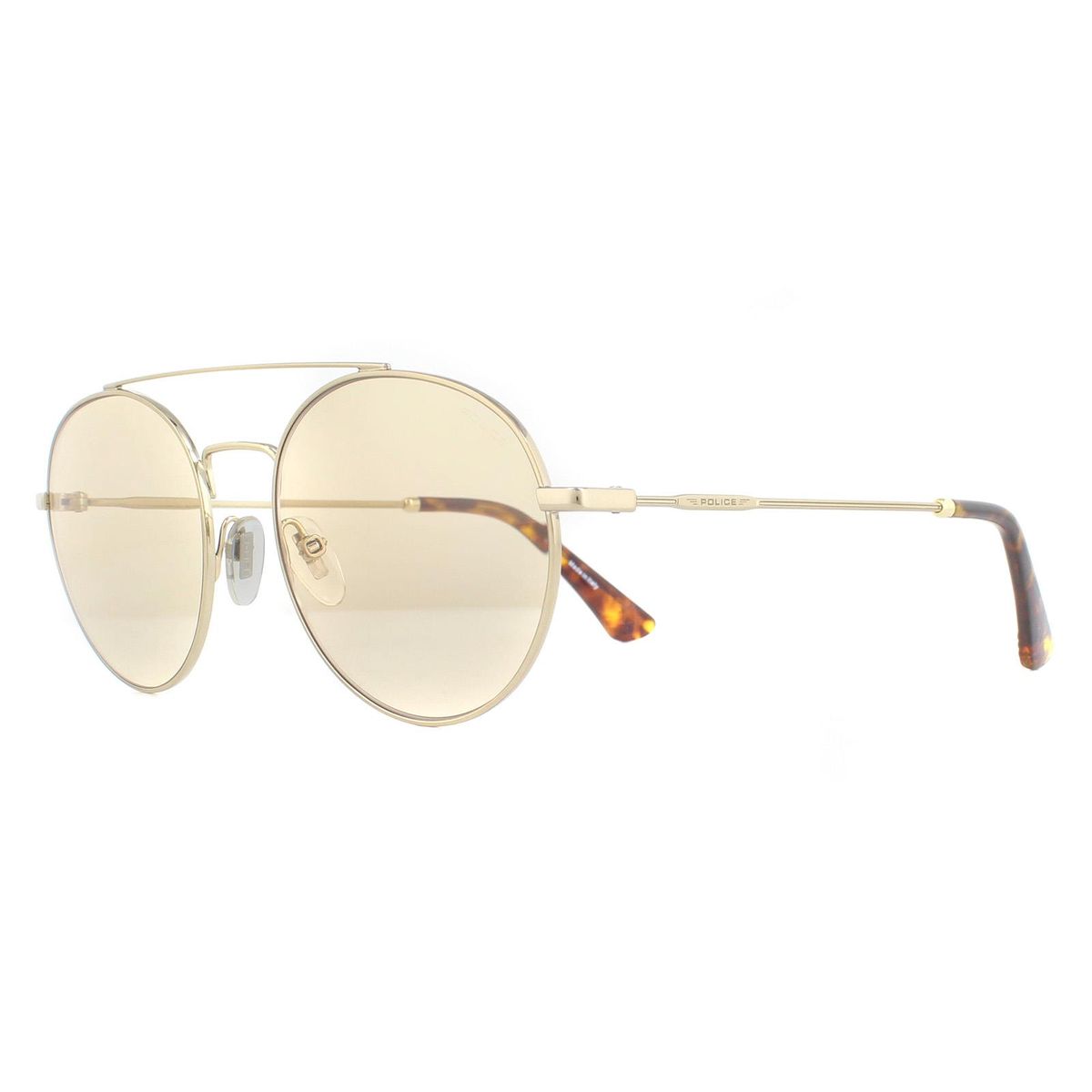 Runde Metall-Sonnenbrille mit Doppelsteg