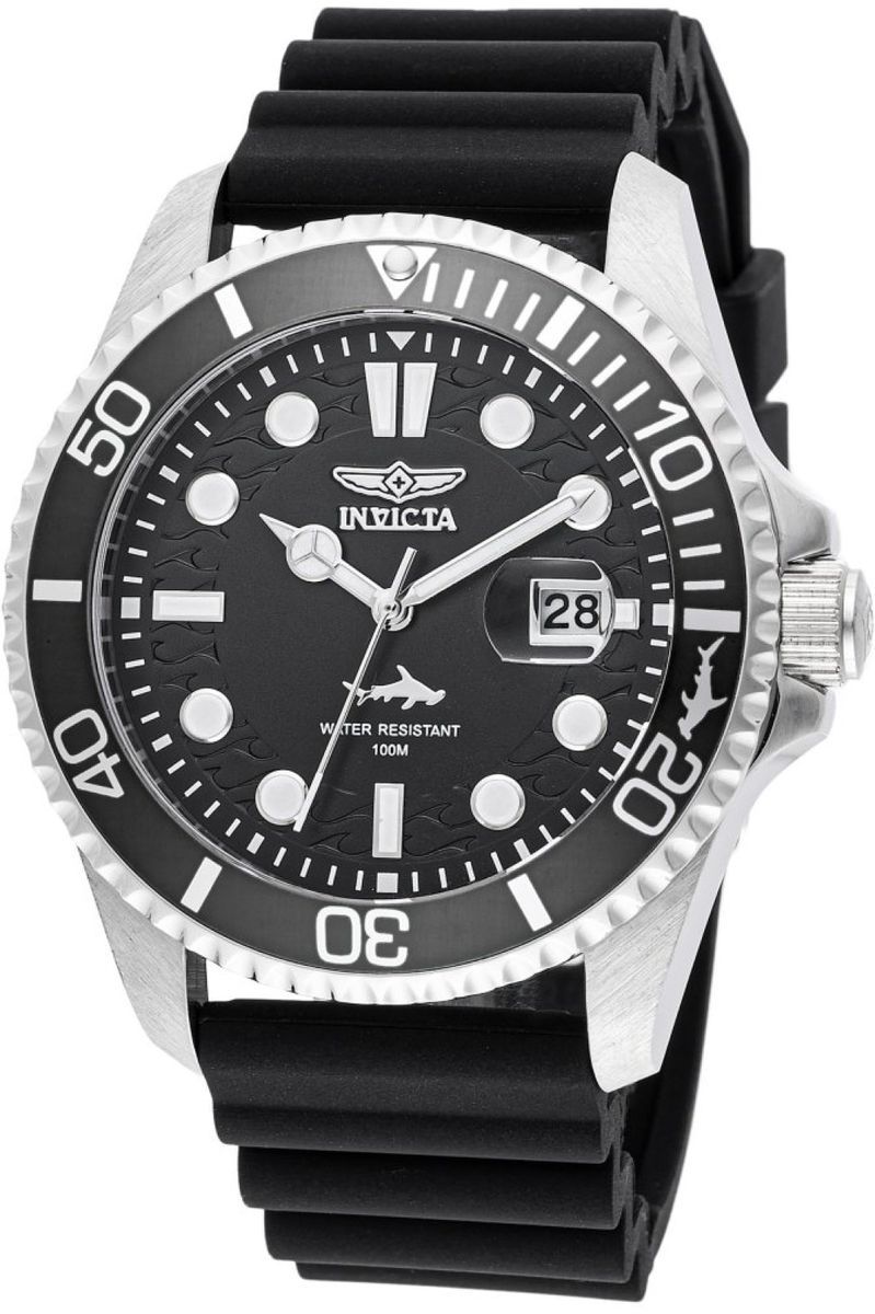 Klassische Pro Diver Uhr mit schwarzem Band