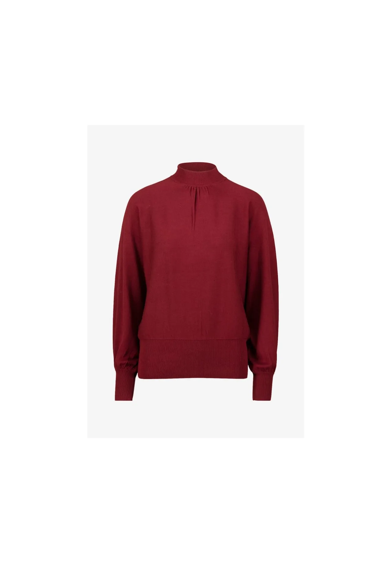 zero Feinstrickpullover mit Stehkragen, rot, 34